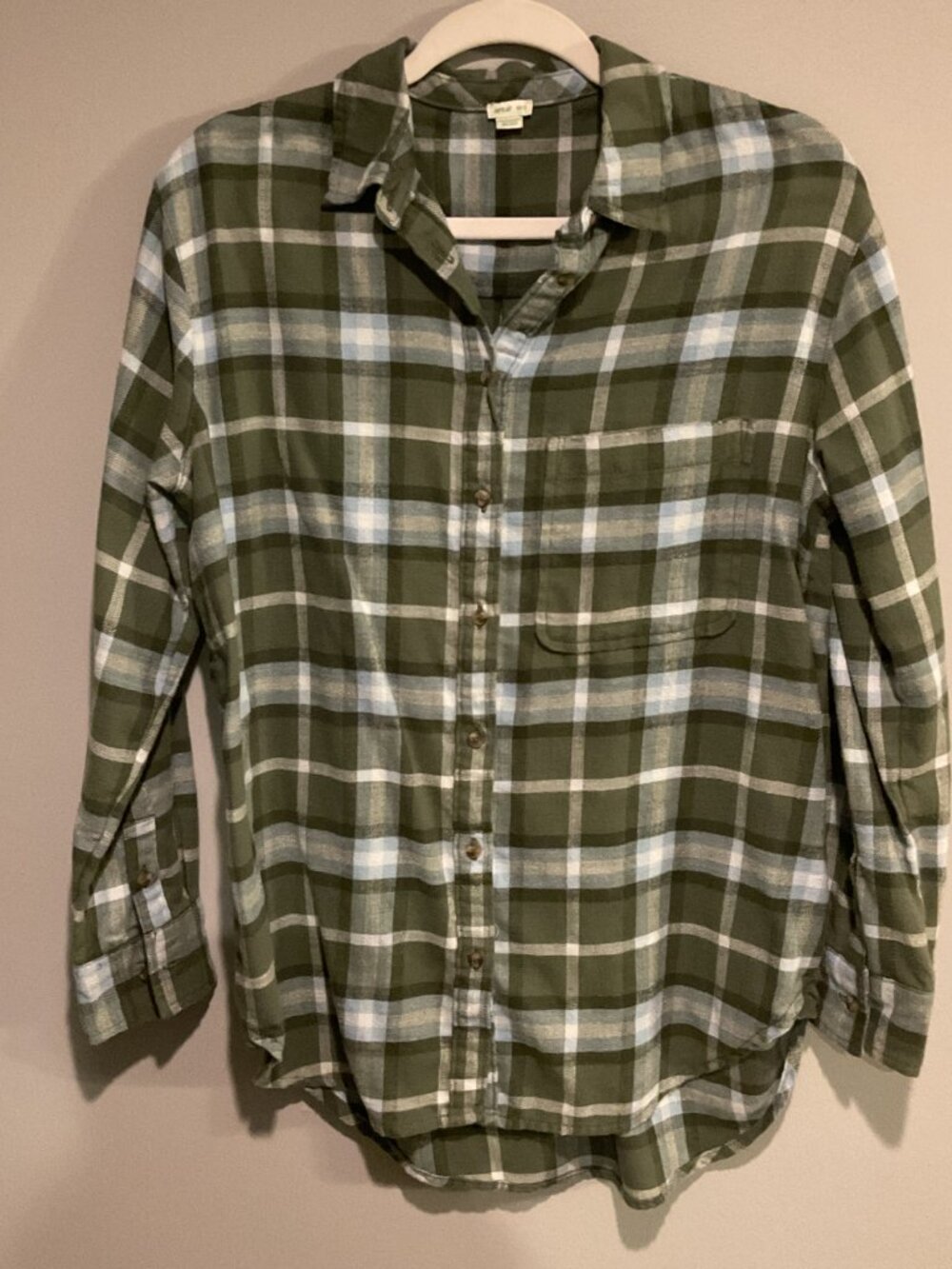 AERIE BUTTON UP FLANNEL TOP